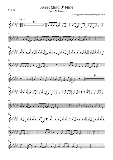 Sweet Child O' Mine (arr. Melquisedeque C.Silva)