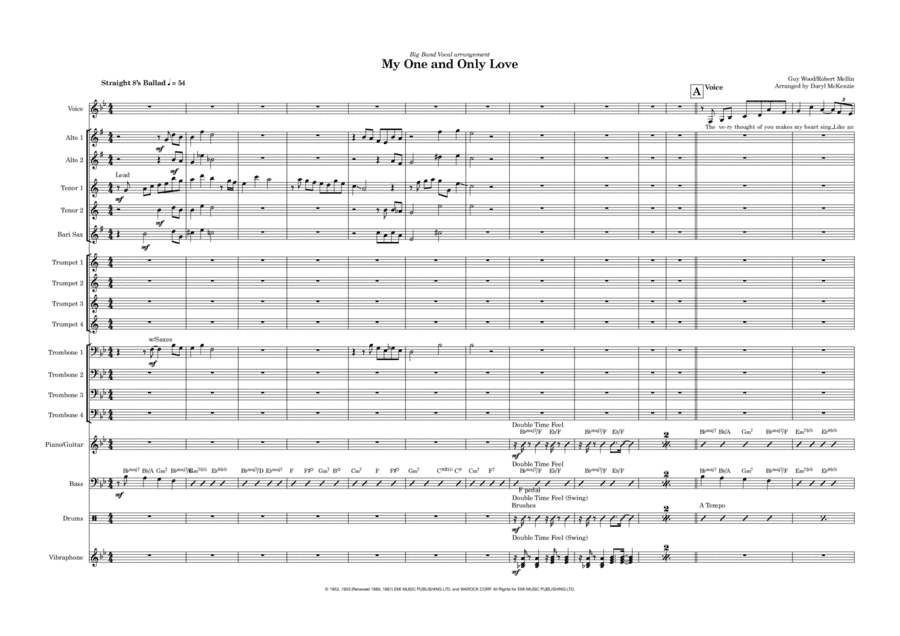 My One And Only Love (arr. Daryl McKenzie)