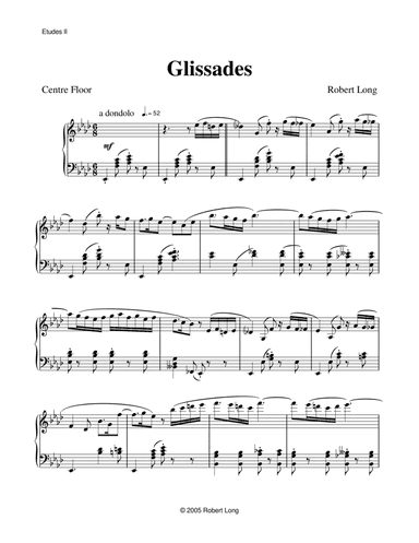 Ballet Piano Sheet Music: Glissades from Etudes II