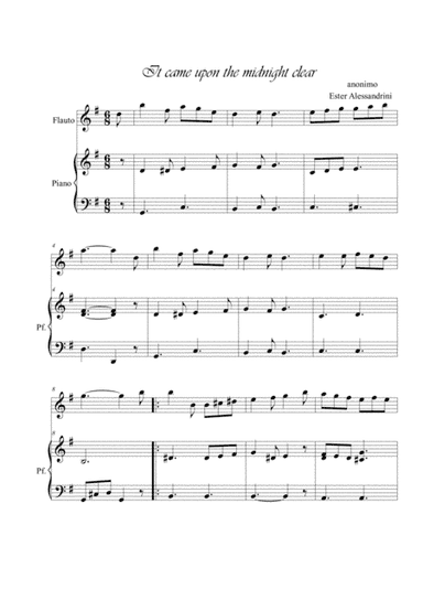 It came upon the Midnight clear. Flute and piano (arr. Ester Alessandrini)