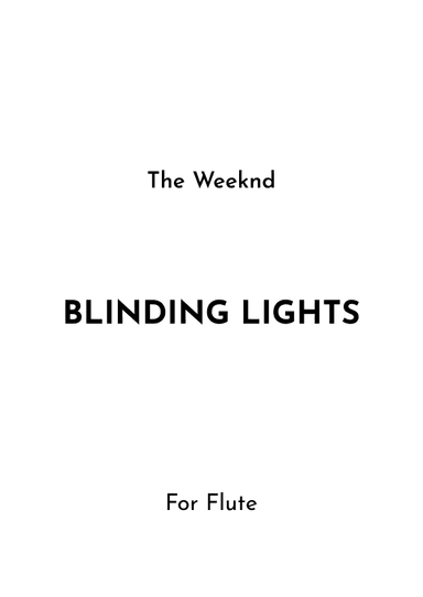 Blinding Lights (arr. Jireh J.)