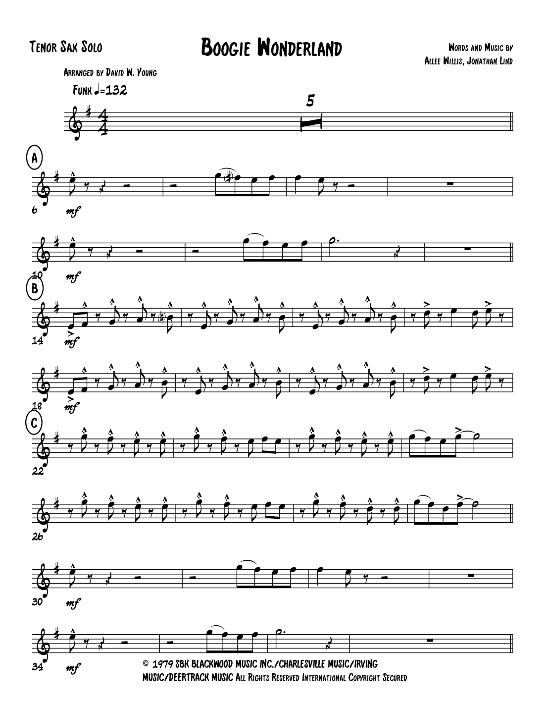 Boogie Wonderland (arr. David W. Young)