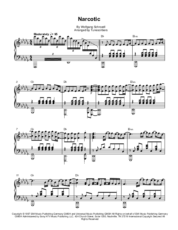 Narcotic (arr. Tunescribers)