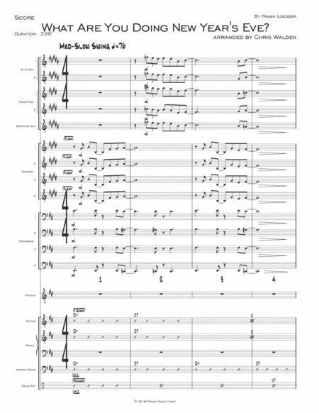 What Are You Doing New Year's Eve? (arr. Chris Walden)