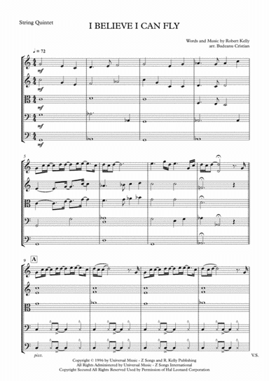 I Believe I Can Fly (arr. Budeanu Cristian)