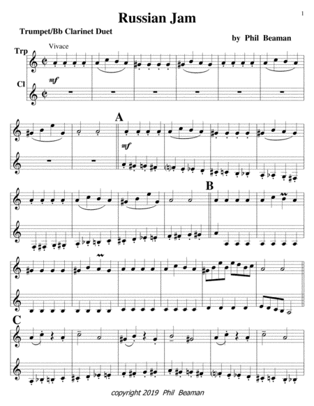 Russian Jam- trumpet and clarinet duet
