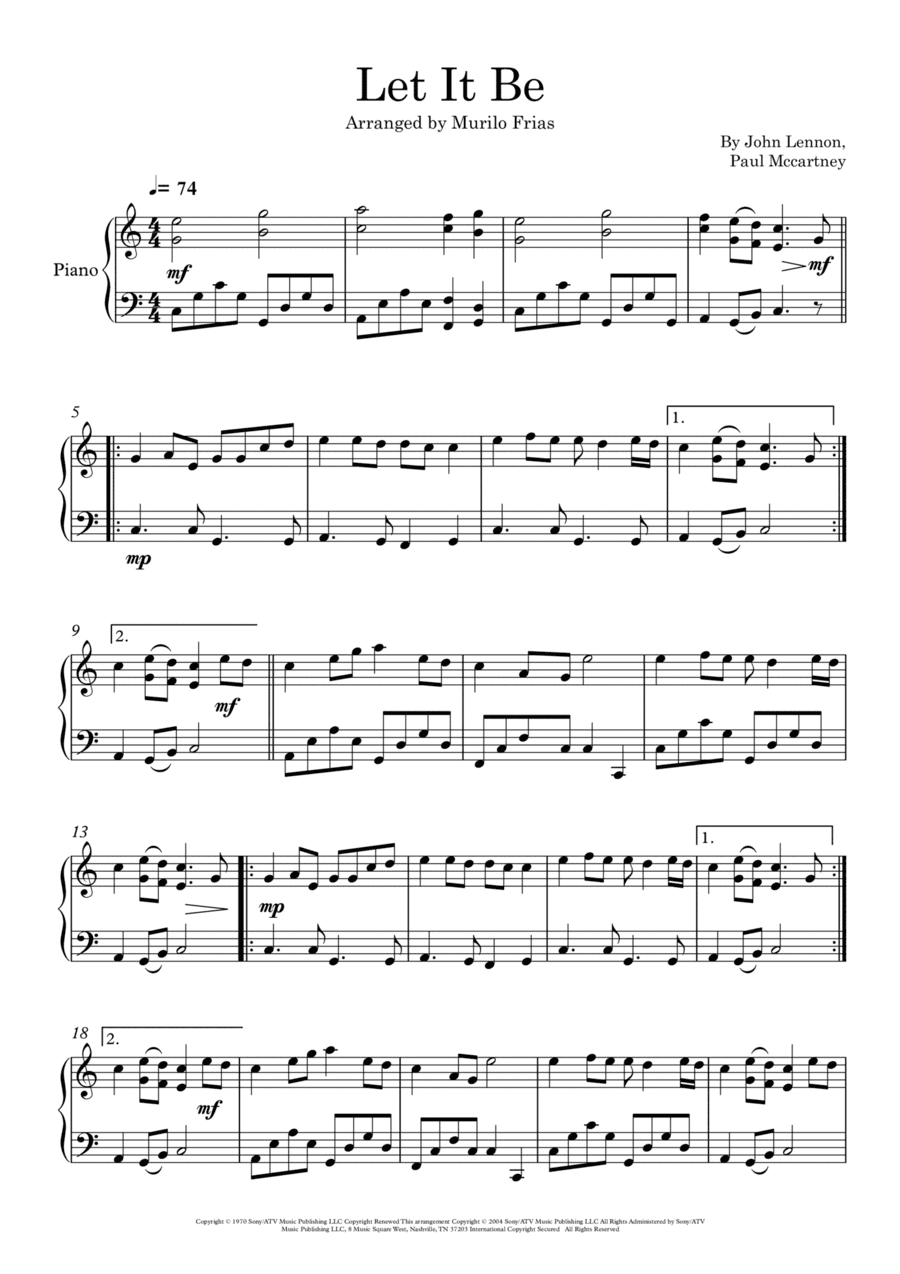 Let It Be (arr. Murilo Frias)