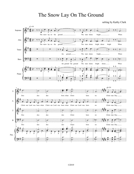 The Snow Lay On The Ground (arr. Kathy Clark)
