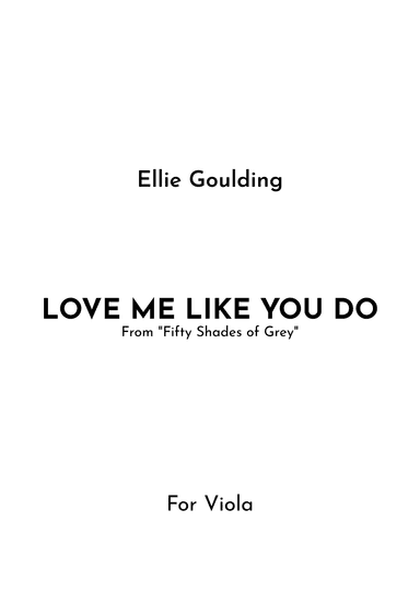 Love Me Like You Do (arr. Jireh J.)