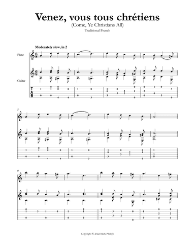 Venez, vous tous chre´tiens (Come, Ye Christians All) (arr. Mark Phillips)