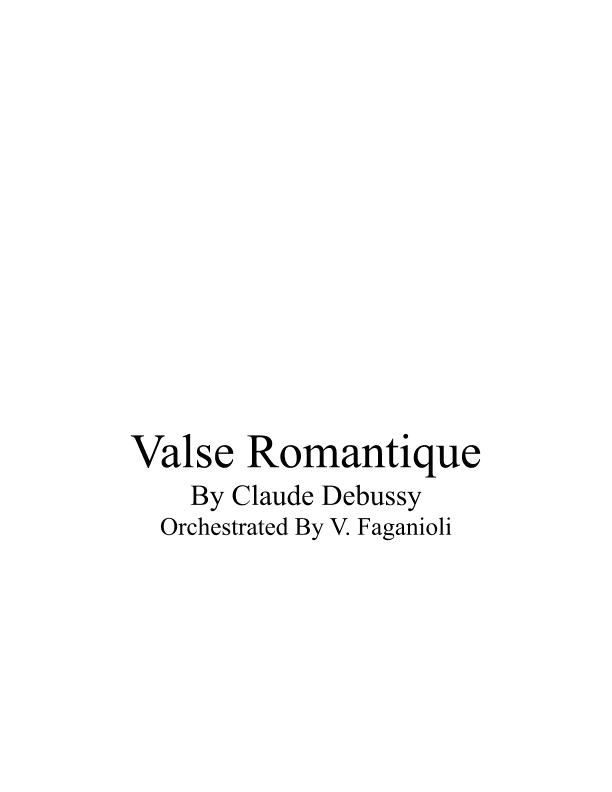 Valse Romantique (arr. Valdeci Faganioli)