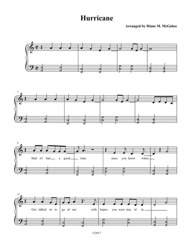 Hurricane (arr. Arranged by Diane M. McGahee)