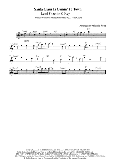 Santa Claus Is Comin' To Town (arr. Miranda Wong)