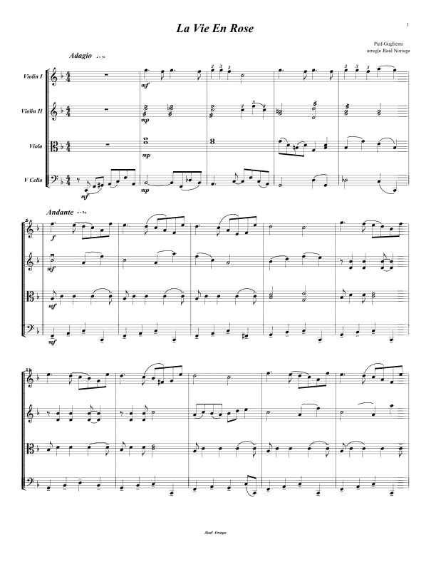 Loving La Vie En Rose (arr. RAUL NORIEGA)