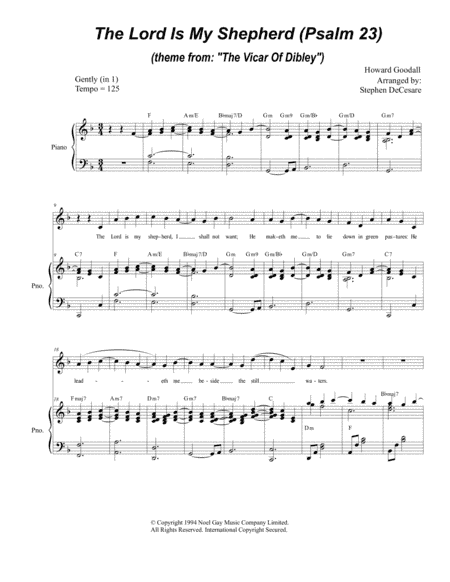 Psalm 23 (theme From The Vicar Of Dibley) (arr. Stephen DeCesare)