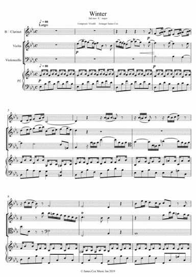 Winter (Four Seasons) 2nd Mov. - Piano Trio (arr. James Cox)