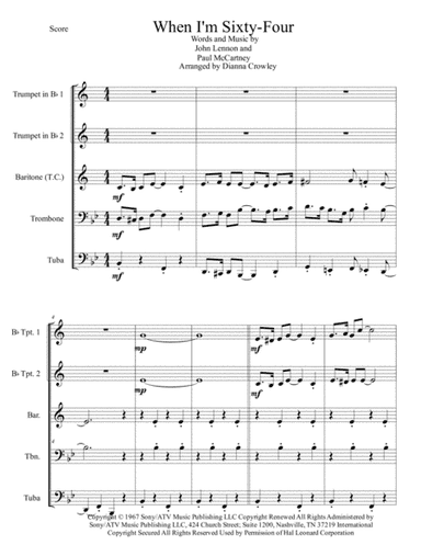 When I'm Sixty-Four (arr. D. Crowley)