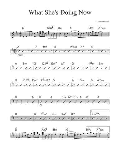 What She's Doing Now (arr. David M Fagnant)