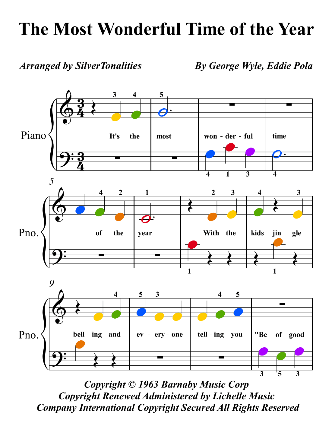 The Most Wonderful Time Of The Year (arr. SilverTonalities)