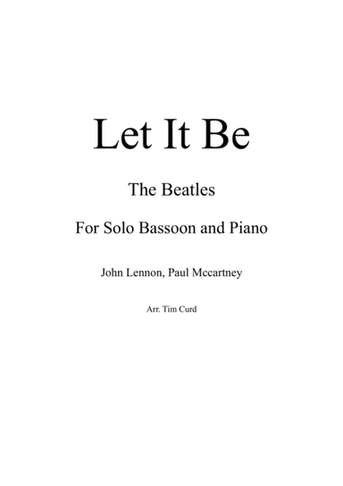 Let It Be (arr. Tim Curd)