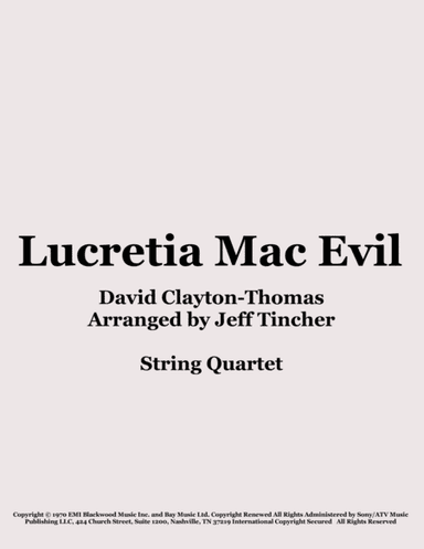 Lucretia Mac Evil (arr. Jeff Tincher)