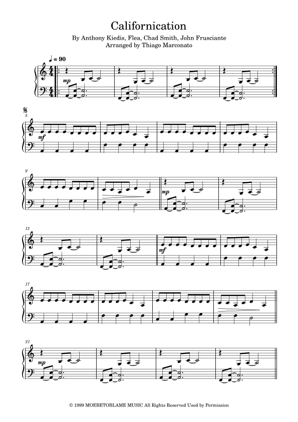Californication (arr. Thiago Marconato)
