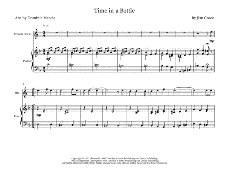 Time In A Bottle (arr. Dominic Meccia)