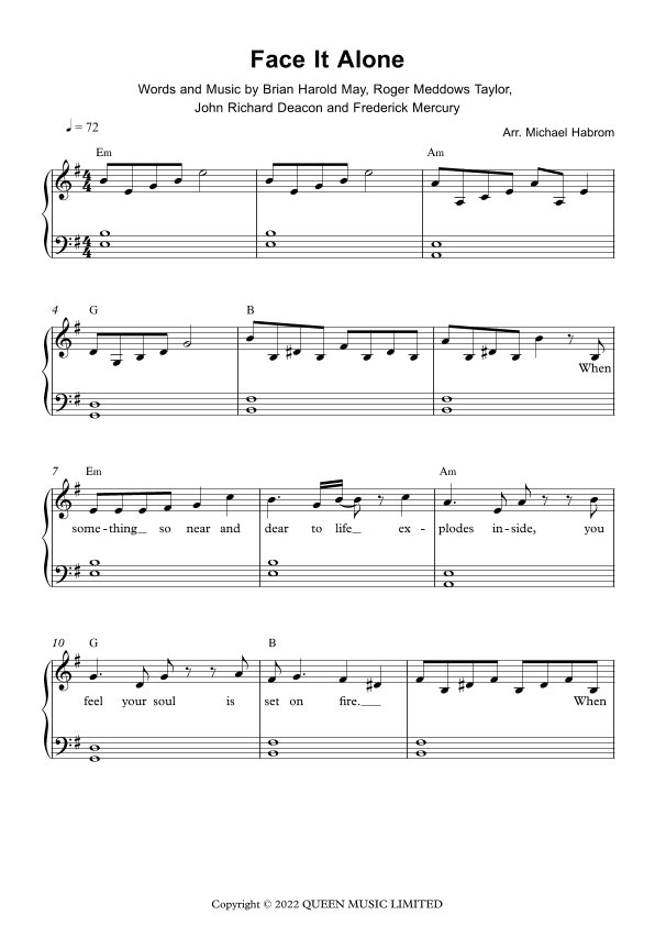 Face It Alone (arr. Michael Habrom)