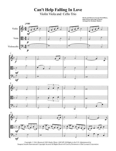 Can't Help Falling In Love (arr. Abraham Maduro)