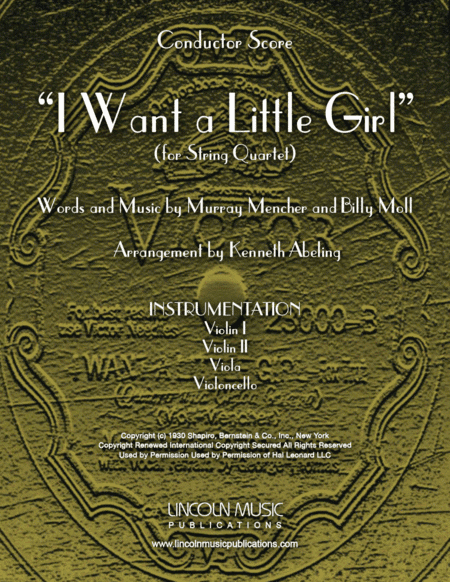I Want A Little Girl (arr. Kenneth Abeling)