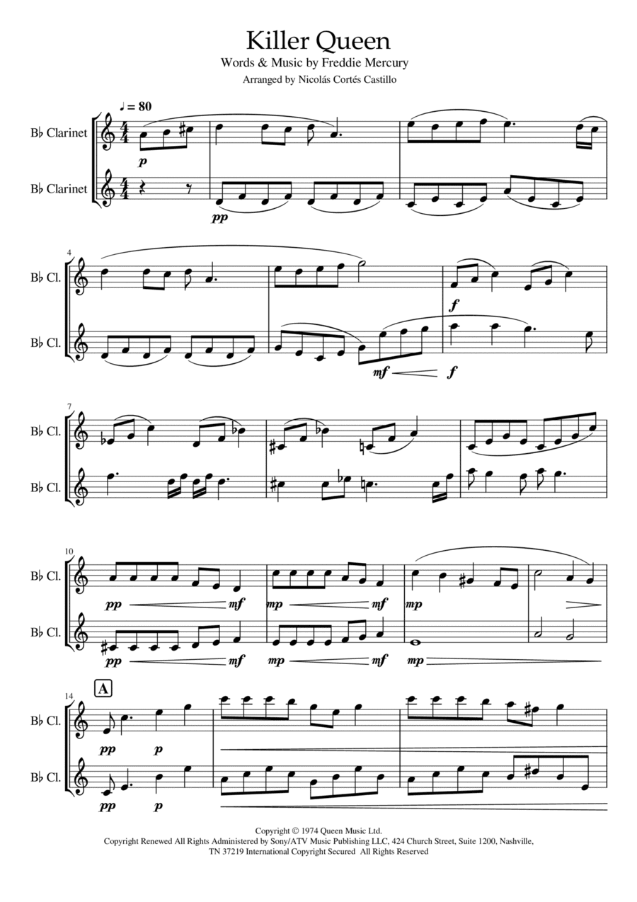 Killer Queen (arr. Nicolás Cortés Castillo)