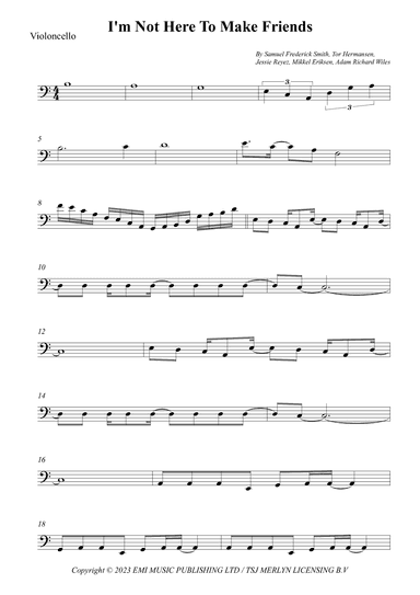 I'm Not Here To Make Friends (arr. Wesley S. SIlva)
