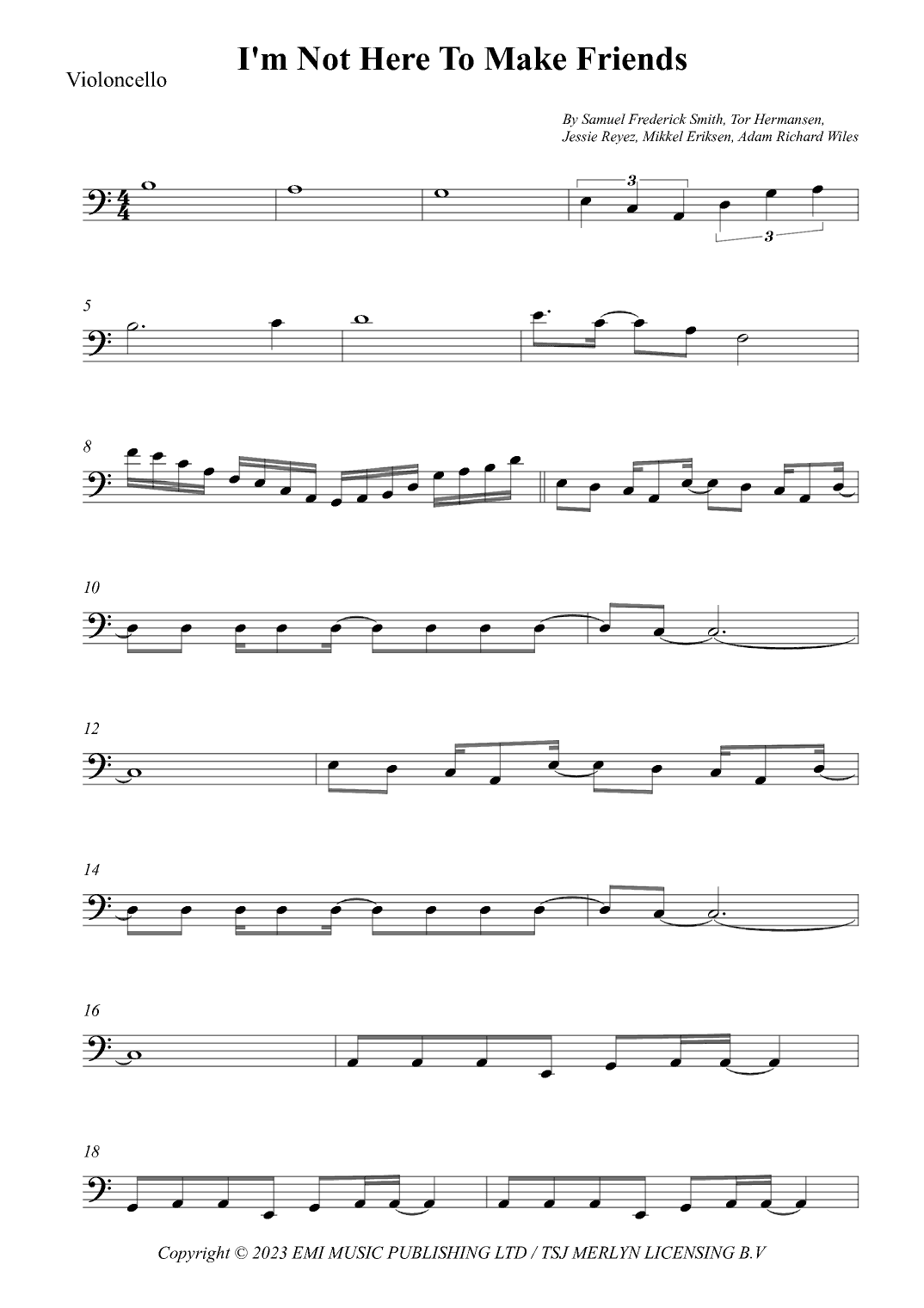 I'm Not Here To Make Friends (arr. Wesley S. SIlva)