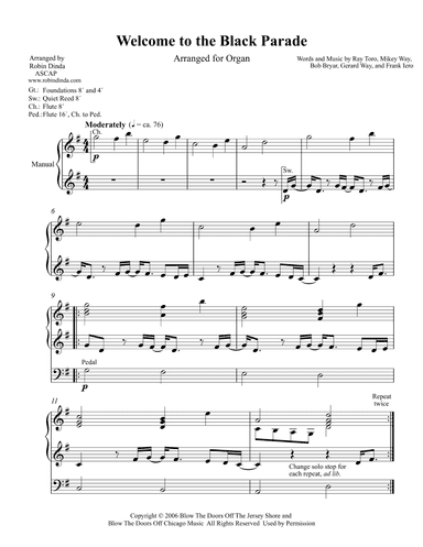 Welcome To The Black Parade (arr. Robin Dinda)