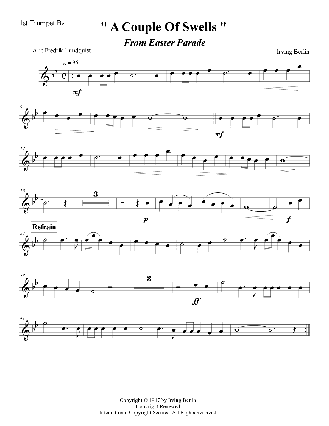 A Couple Of Swells (arr. Fredrik Lundquist)