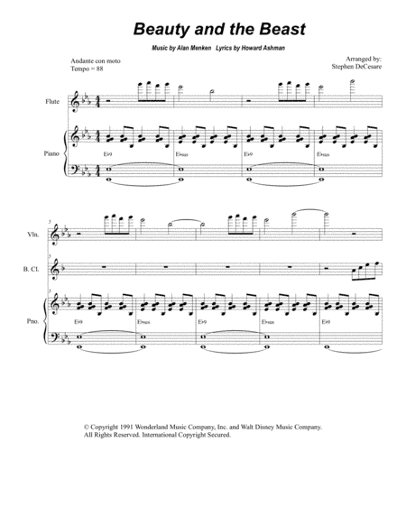 Beauty And The Beast (arr. Stephen DeCesare)
