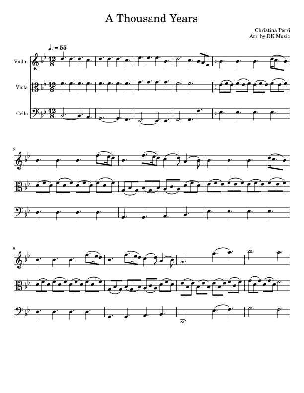 A Thousand Years (arr. DK Music)