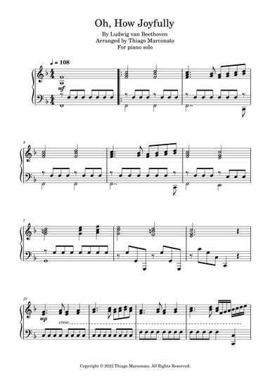 Oh, How Joyfully (arr. Thiago Marconato)
