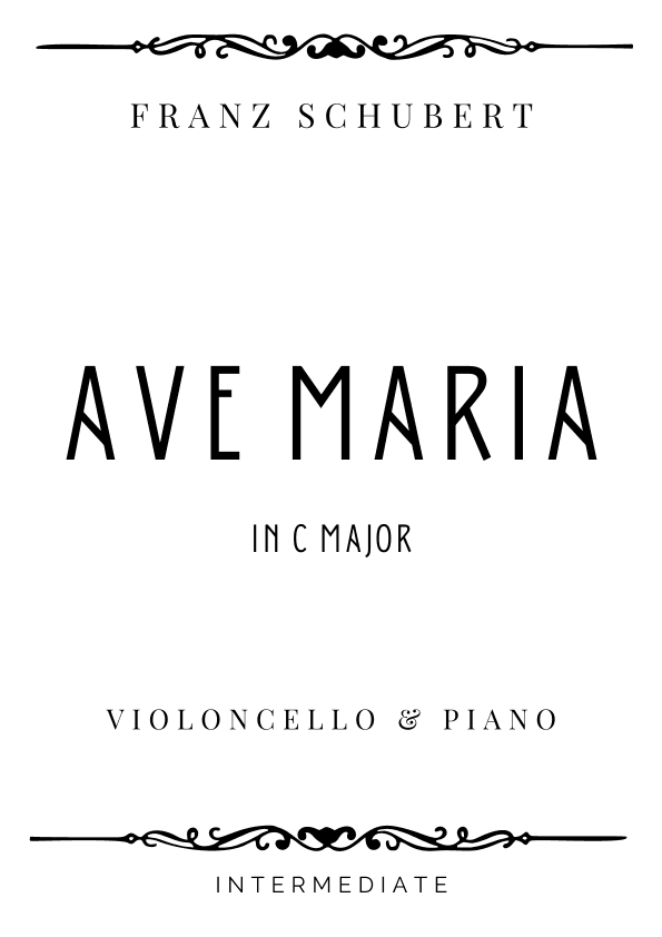 Schubert - Ave Maria in C Major - Intermediate (arr. Piacere Music Sheets)