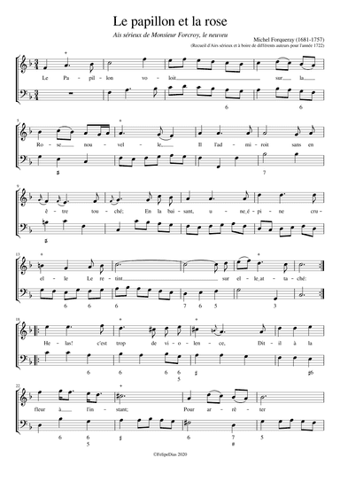 Le papillon et la rose (arr. Early Music Scores)