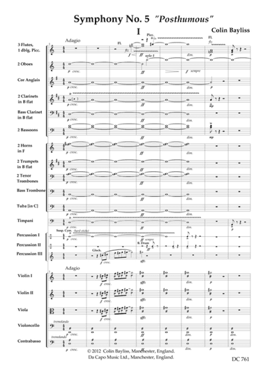 Symphony No.5 "Posthumous" [score only]