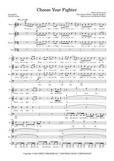 Choose Your Fighter (arr. Gabriel Lawson)
