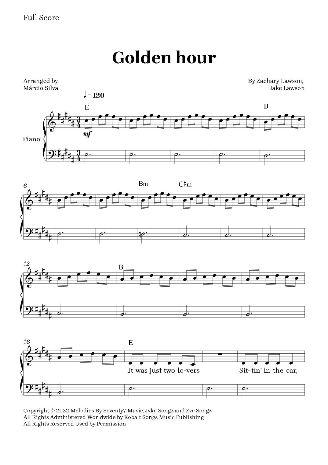 Golden Hour (arr. Márcio Silva)