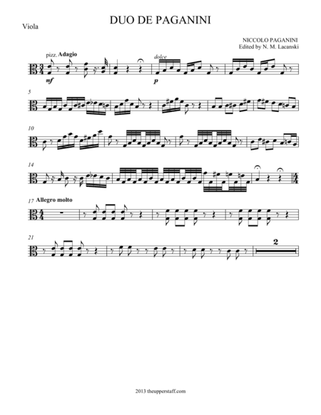 Duo de Paganini (arr. Nick Lacanski)