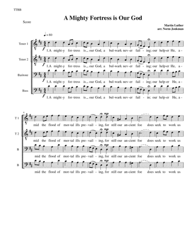 A Mighty Fortress is our God (arr. Norm Jonkman)