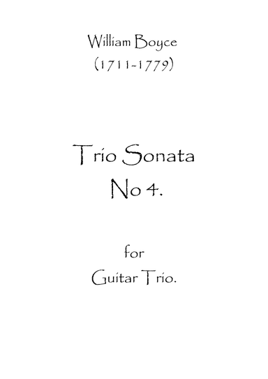 Trio Sonata No.4 (arr. Spence Bundy)