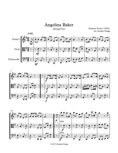 Angelina Baker (String Trio) (arr. Jordan Grigg)