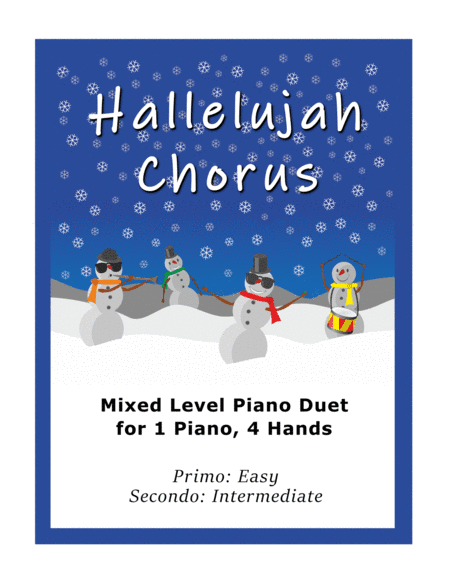 Hallelujah Chorus from Handel's "Messiah" (Easy Piano Duet; 1 Piano, 4-Hands) (arr. Sharon Wilson)
