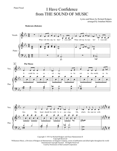 I Have Confidence (arr. Jonathan Mastro)