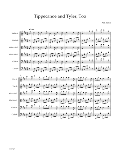 Tippecanoe and Tyler Too (Patriotic Flex String Duet) (arr. Austin Pence)